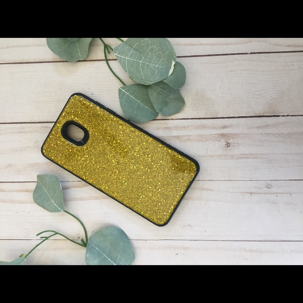 Glittery gold phone case